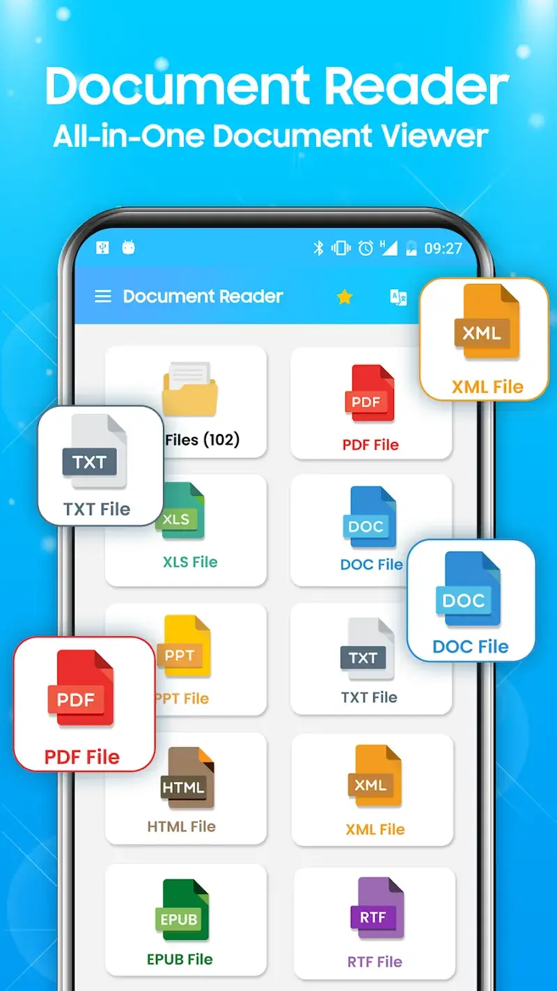 دانلود نرم افزار اندروید Document Reader PDF/DOCS/XLSX v5.0.3