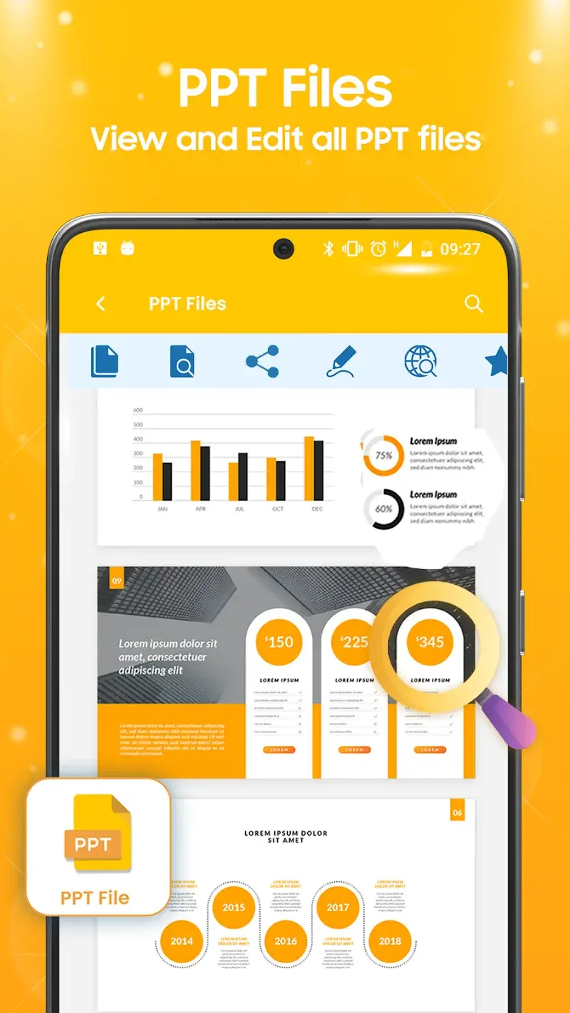 دانلود نرم افزار اندروید Document Reader PDF/DOCS/XLSX v5.0.3